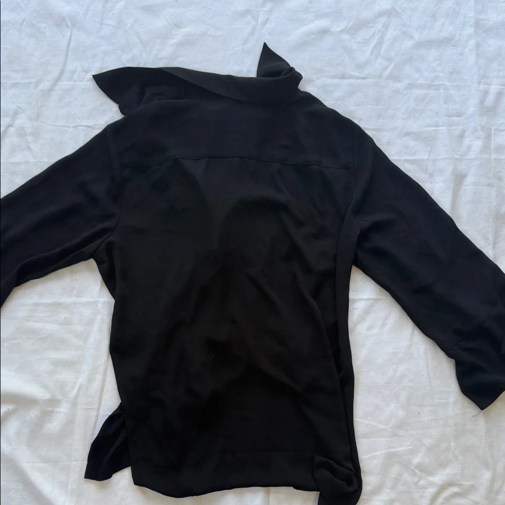 Ralph Lauren Black Blouse with Flared Sleeves